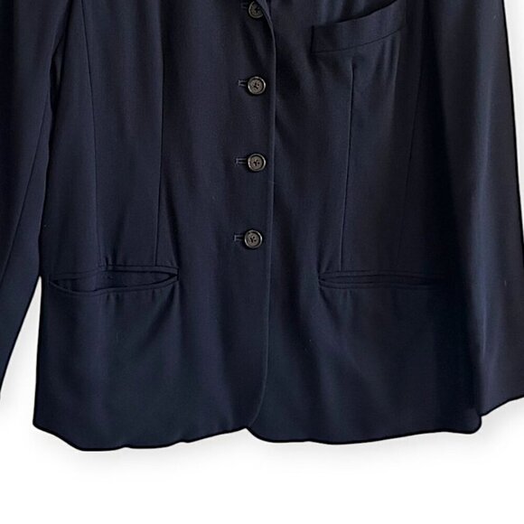 Vintage DKNY Navy Blue  Wool Blazer Jacket , size 8 - Picture 10 of 12